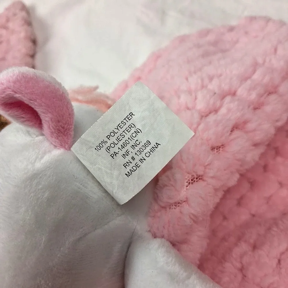3pc Baby Girl Security Blanket Lot Sunrise‎ RN 130369 Pink Elephant Unicorn